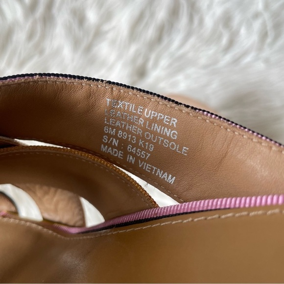 Tory Burch Multicolor Striped Grosgrain Graham 65mm Heel Mule Sandals EUC Sz 6 - Picture 11 of 12